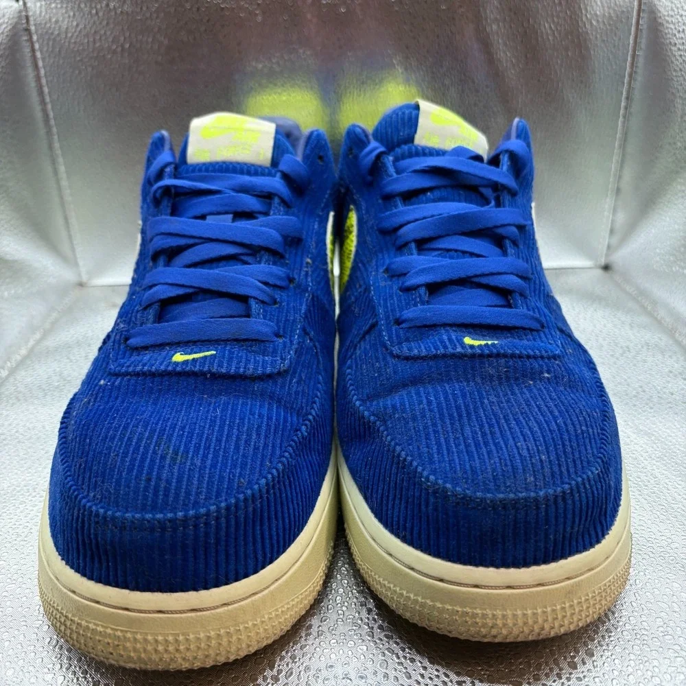 Size 13 Nike X Olivia Kim Air Force 1 07 NXN Blue Volt Womens Shoes CK3314-400